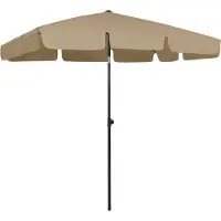 vidaXL Parasol de plage Taupe 200x125 cm