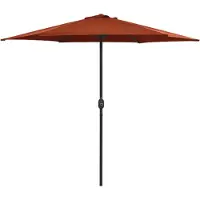 vidaXL Parasol avec mât en aluminium 270x246 cm Terracota