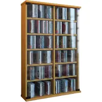 VCM Bois CD DVD Stand Étagère Armoire Rangement Étagère sur pied Support Roma Porte en verre Bois CD DVD Stand Étagère Armoire Rangement Étagère sur pied Support Roma Porte en verre