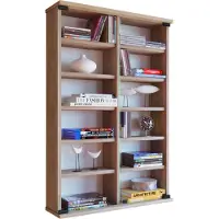 Hioshop bois CD DVD étagère murale étagère suspendue armoire murale vitrine Zuntisa porte vitrée bois CD DVD étagère murale étagère suspendue armoire murale vitrine Zuntisa porte vitrée