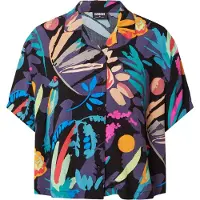 Urban Classics Chemisier 'Resort' bleu clair / mûre / mélange de couleurs / noir