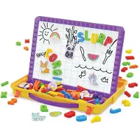 Quercetti Little Bag Board W/magnetic Letters 65 Pieces Clair