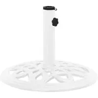 vidaXL Pied de parasol blanc 40x40x32 cm Fonte