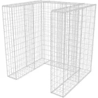 vidaXL Habillage de conteneur à déchets en gabion pour 1 tonne acier 110x100x120cm