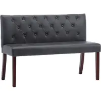 vidaXL Banc 120 cm Gris Similicuir daim