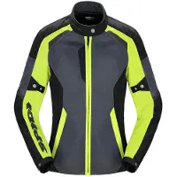 Spidi Veste de moto Tek Net pour femme, gris/noir/jaune, taille M