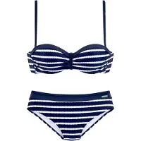 LASCANA Bikini bleu marine / blanc