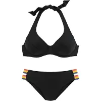 Vivance Bikini bleu foncé / jaune / rose / noir / argent