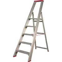 Little Jumbo 4741000105 Escabeau SuperPRO - Simple - Aluminium - 5 Marches - Hauteur De Travail Max. 3,20 M.