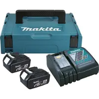 Makita Power Source Kit 18V + 2x Batteries BL1840B 4,0Ah + Chargeur DC18RC + Coffret Makpac ( 197494-9 )