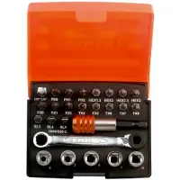 Bahco Jeu de douilles à embout avec cliquet 1/4 (5 mm)