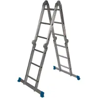 Silverline 953474 Échelle Multifonction Avec Plateforme - 3,6 M / 12 Échelons