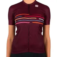 Sportful Maillot de Cyclisme Sportful Women V?lodrome Short Sleeve Jersey Red Wine-XXL