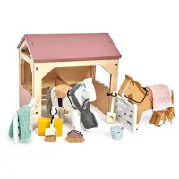 Tender Leaf Toys Pferdestall (Material Holz, Kinderspielzeug, Bunt) 7508165
