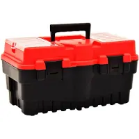 vidaXL Boîte à outils en plastique 462 x 256 x 242 mm rouge
