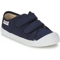 Victoria Baskets basses enfant BLUCHER LONA DOS VELCROS garcons - Bleu - 25