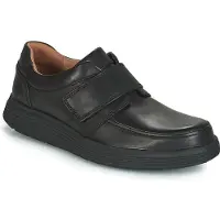 Clarks pour homme. 26136986 Chaussures en cuir Un Abode Strap Loafer noir (41.5), Plat, Velcro, Casuel