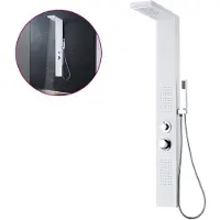 vidaXL Système de panneau de douche aluminium blanc mat