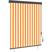 vidaXL Store extérieur 140x250 cm blanc et orange