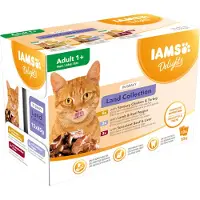 IAMS Delights Adult Land Collection pâtée à la viande en sauce pour chat (12x85g)