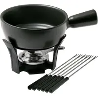 Boska Set à fondue au fromage - 1.3 L - Pour fondue au fromage de 875g - Noir