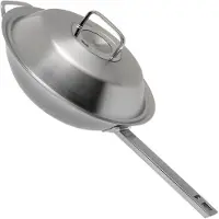 Fissler Wok avec couvercle en métal 30 cm