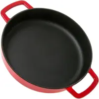 ComBekk Sous Chef 192124RD cocotte 24 cm poignée double, rouge