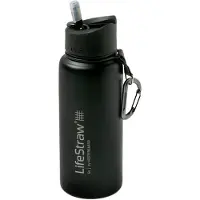 LifeStraw Stainless Steel Water Filter Bottle Go 700ml Noir