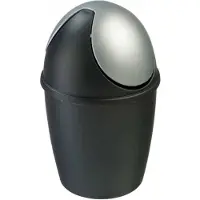 Sunware Tischabfalleimer, Schwarz/Silber, Einheitsgröße