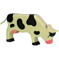 Holztiger - 80002 - FIGURINE - VACHE, BROUTANT - NOIR