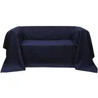 vidaXL Housse de canapé Micro-suède Bleu marine 140x210 cm