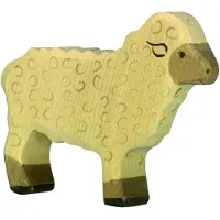 Holztiger Figurine mouton debout