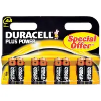 Duracell - pile alcaline - aa x 8 - plus (lr6)