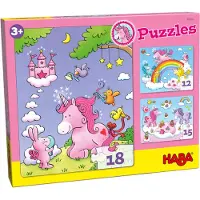 Haba Puzzles Licorne Scintillante 3 en 1