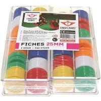 HOT Games Fiches Longfield Chips 25mm/240 pièces en 4 boîtes