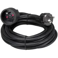 Perel RALLONGE - 5 m - NOIR - 3G1.5 - TERRE FRANÇAISE (5 m, PECO 7/5)