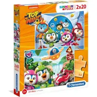 Clementoni puzzle Top Wing Supercolor Puzzle 2x20 pièces