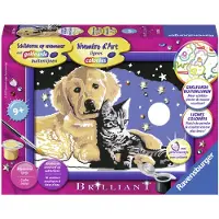 Ravensburger Numéro D'art Brillant Nuit Étoilée 18x13cm - Peinture -