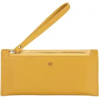 Clayre & Eef Porte-documents 21x10 cm Gelb Kunstleder
