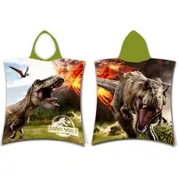 Super Merchant Poncho De Bain En Coton Jurassic World - 50 X 115 Cm - Vert