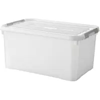 Curver Candy Plus Box 50 l clips blancs - 100% recyclé, plastique