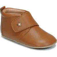 Bisgaard Chaussures en cuir à semelle souple - Cognac av. Étoile - - 19 - Chaussons en Cuir