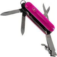 Victorinox Nail Clip 580 rose transparent 0.6463.T5 couteau suisse