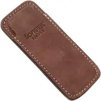 Lionsteel Vertical leather sheath with clip, brun