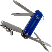Victorinox Nail Clip 580 bleu transparent 0.6463.T2 couteau suisse