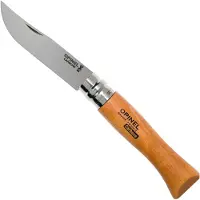Opinel No. 09, couteau de poche, acier de carbone, lame 9 cm