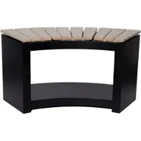 Esschert Design Banc avec rangement à bois courbé