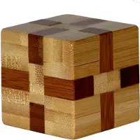 Eureka cube en bambou 3D Breinpuzzel ***