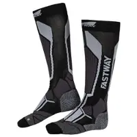 FASTWAY Uni 201 Longues Chaussettes Noir/Gris 39-42 unisex
