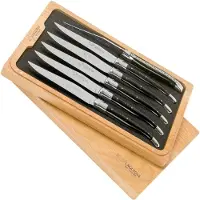 Laguiole En Aubrac Set de couteaux à steak, 6 pièces , corne de buffle